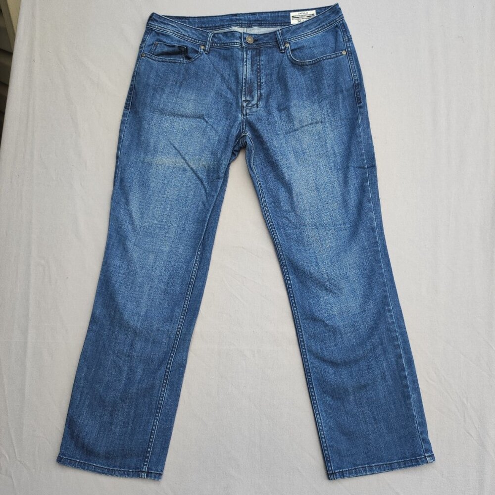 Buffalo Jeans Jack-X men's sz 36X30 denim blue Slim Straight Stretch Extensible